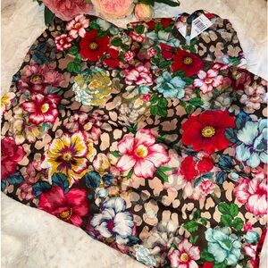 NEW Johnny Was 100% Silk Pillow Case - Standard Sz Zipper Close NWT